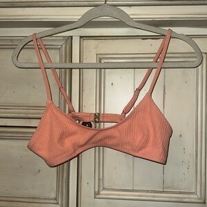 salmon covered bikini set - fits a small chest & medium waist